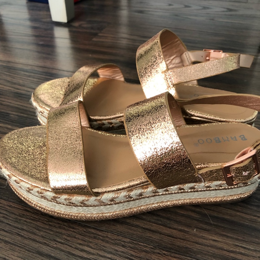 Bamboo rose gold Espadrilles